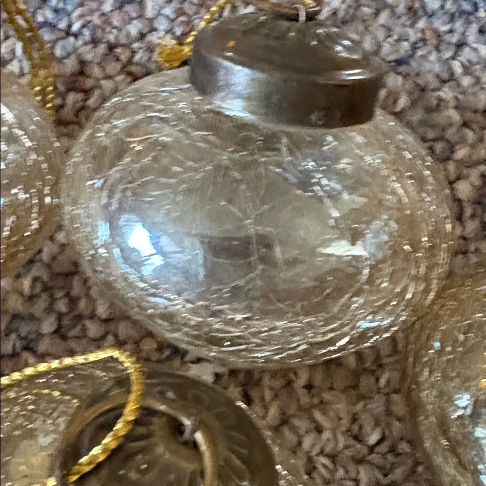 8 Restoration Hardware  Gold Ornaments Christmas Tree Decorations